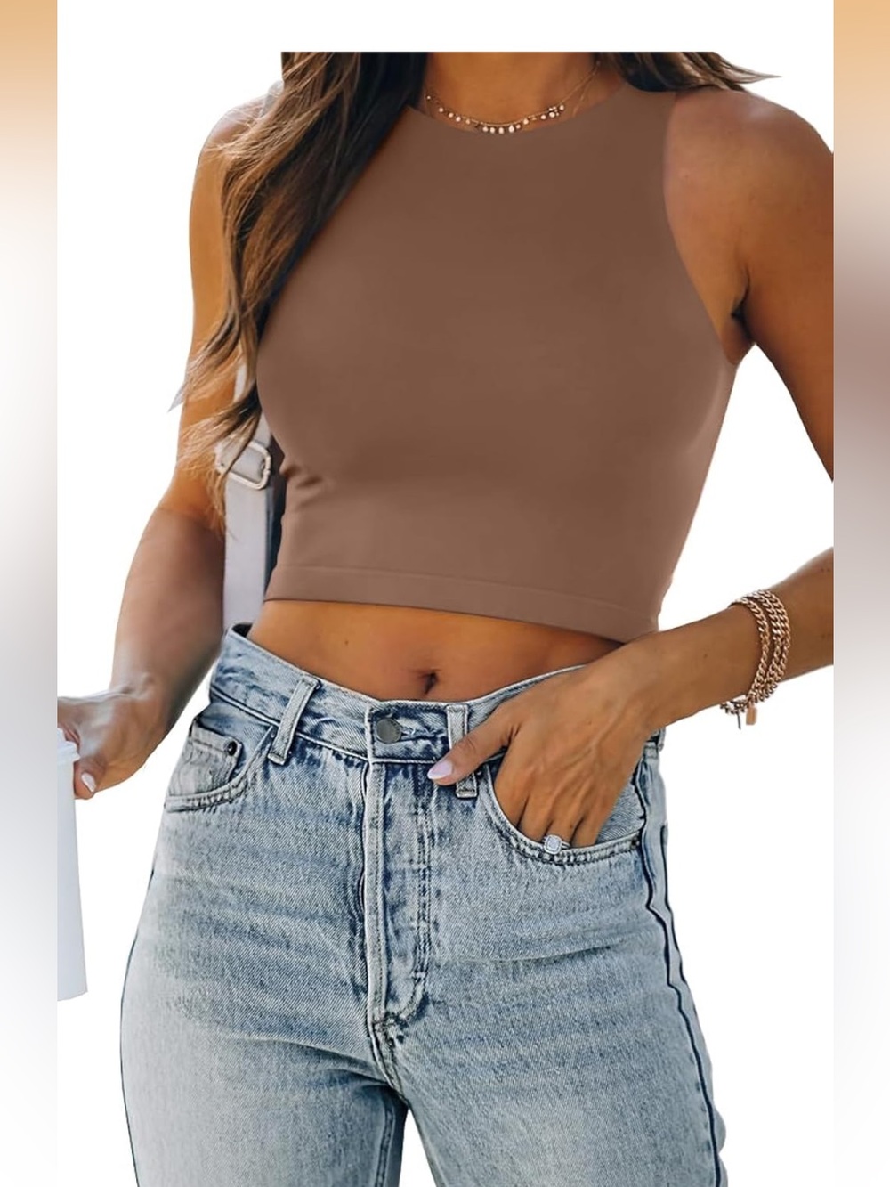 High neck crop top